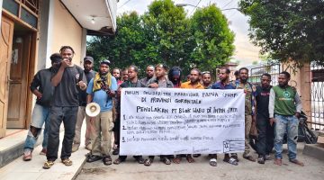 Forum Solidaritas Mahasiswa Papua (FSMP) Gelar Aksi Mimbar Bebas Tolak PT Blok Wabu di Intan Jaya